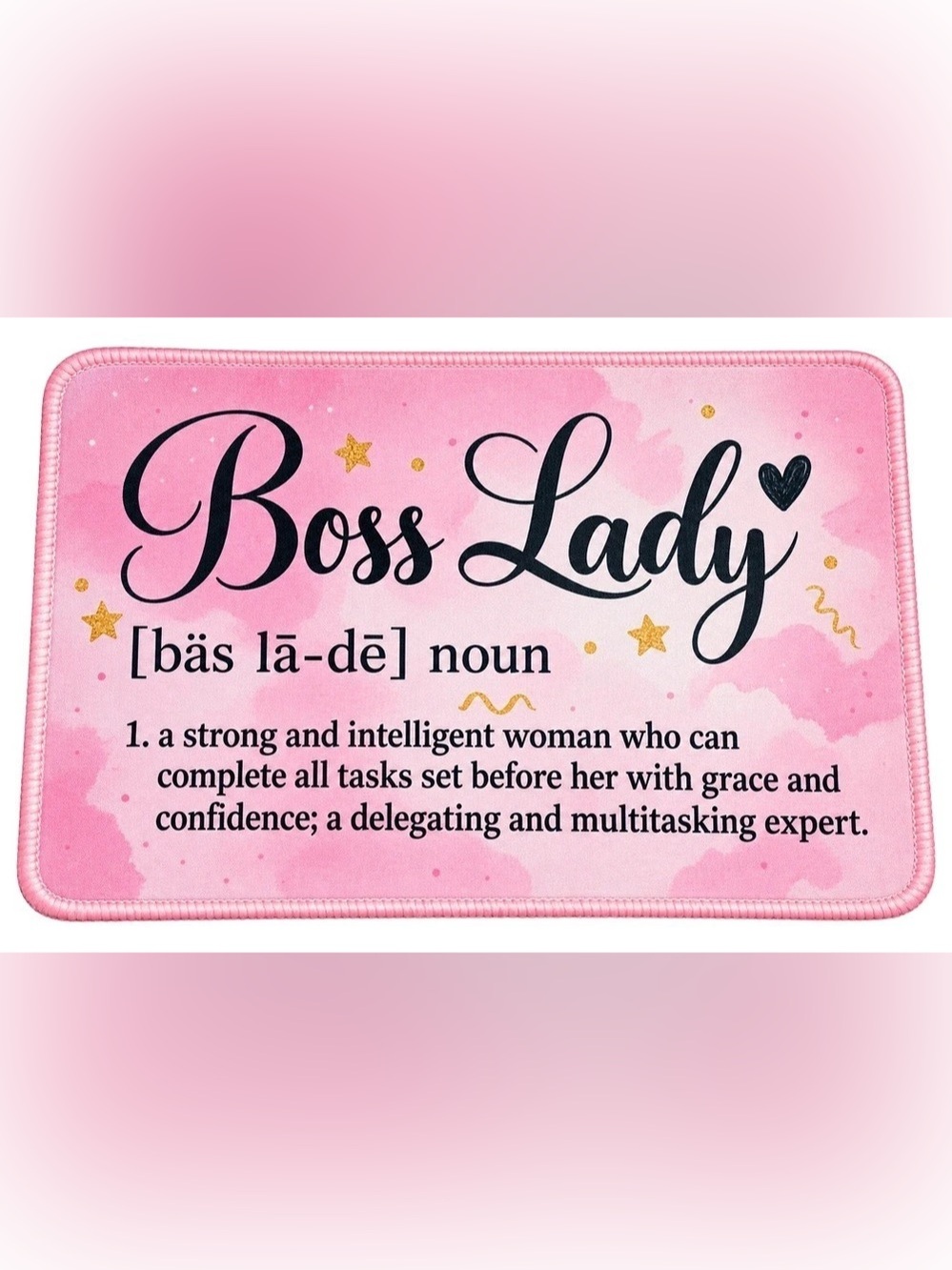 Pink Boss Lady mouse pad